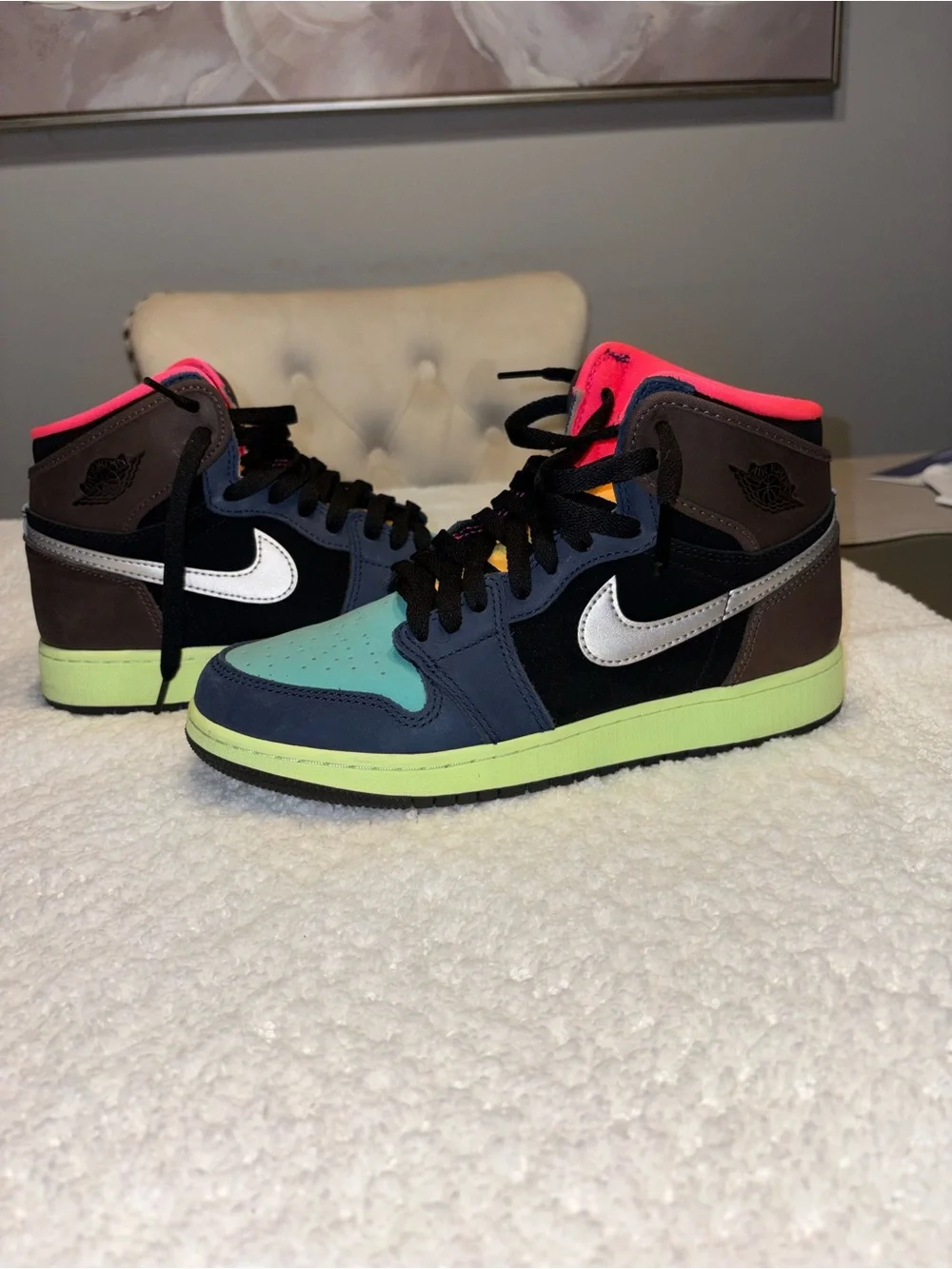 Jordan Air 1 Retro High — Black, Brown, Navy, Mint, Neon Yellow, Silver